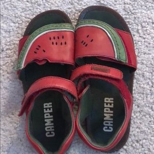 CAMPER watermelon sandals size 11
